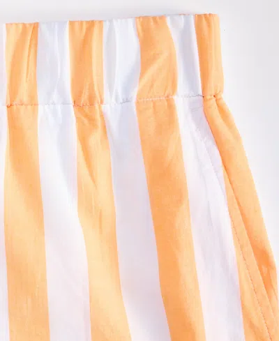 On 34th Women's Cotton Striped Pull-on Shorts, Exclusively At Macy's In Yellow