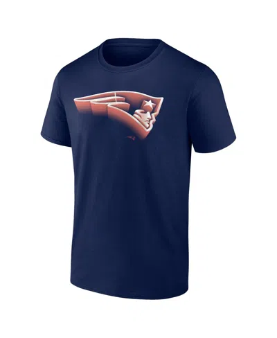 Fanatics Men's Navy New England Patriots Chrome Dimension T-shirt
