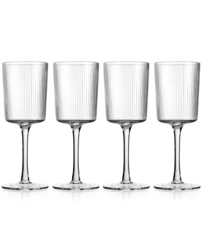 Godinger Sullivan Street Fluted Red Wine Glasses, Set Of 4