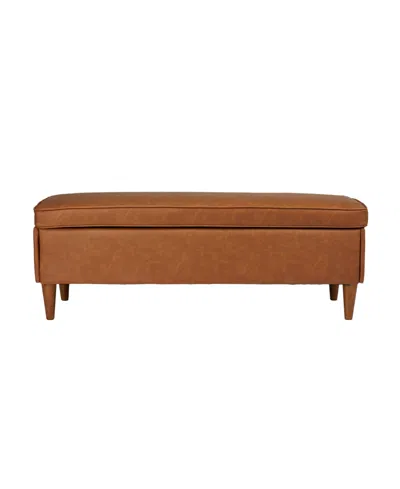 Creative Co-op 19" Solid Wood Atley Upholstered Modern Bench