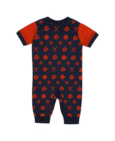 Outerstuff Newborn Navy Houston Astros Hard 90 Coveralls In Multi