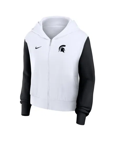 Nike Michigan State Athletic Prep Colorblocked Script Womenâs  Women's College Full-zip Hoodie In Multi