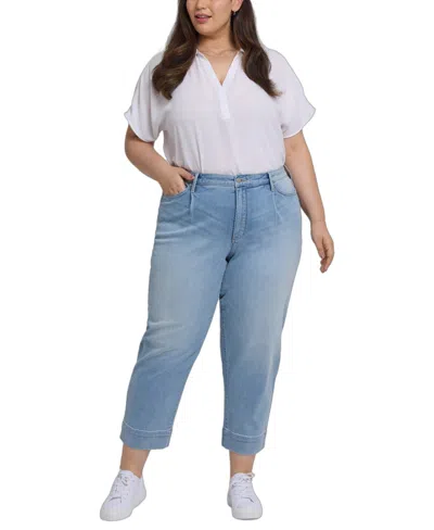 Nydj Plus Balloon Santiago Sea Ankle Crop Jean In Blue