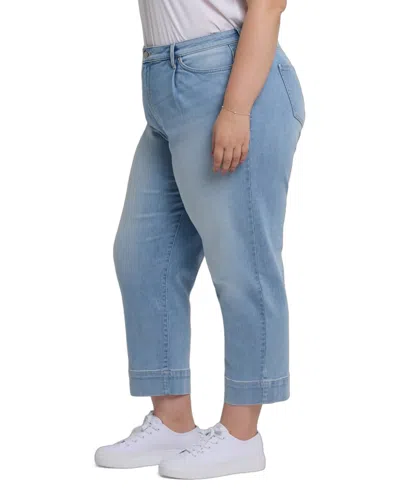 Nydj Plus Balloon Santiago Sea Ankle Crop Jean In Blue