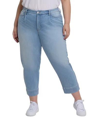 Nydj Plus Balloon Santiago Sea Ankle Crop Jean In Blue