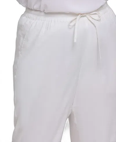 Nydj Plus Size Relaxed Drawstring Pants In White