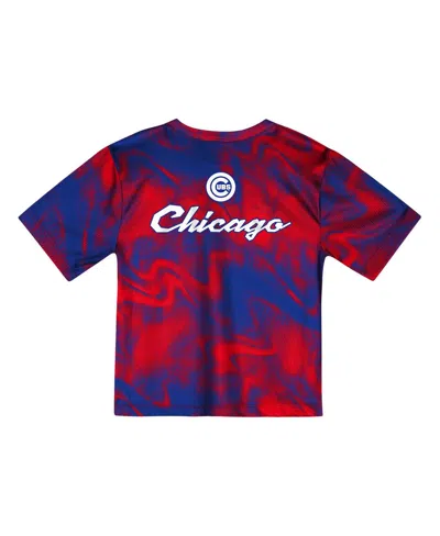 Outerstuff Toddler 2-piece Red/royal Chicago Cubs Pinch Hitter Infielder T-shirt And Shorts Set