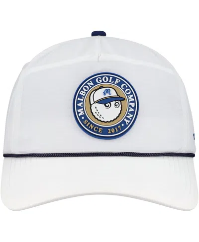 Malbon Golf Men's And Women'sâ White The Players Bucket Seal Rope Adjustable Hat