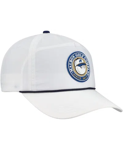 Malbon Golf Men's And Women'sâ White The Players Bucket Seal Rope Adjustable Hat