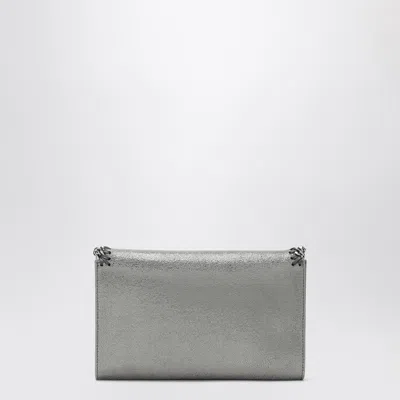 Stella Mccartney Gray Falabella Wallet With Shoulder Strap