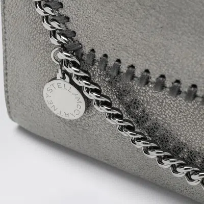 Stella Mccartney Gray Falabella Wallet With Shoulder Strap