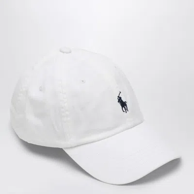 Polo Ralph Lauren White Baseball Cap With Horsebit Embroidery In Cotton Man