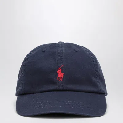 Polo Ralph Lauren Blue Baseball Cap With Logo Embroidery In Cotton Man