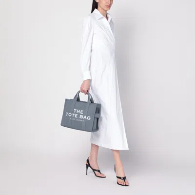 Marc Jacobs Structured Canvas Tote Bag With Contrasting Strap In Blue