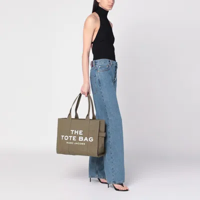 Marc Jacobs Slate Green Canvas Large Tote Bag