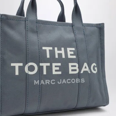 Marc Jacobs Structured Canvas Tote Bag With Contrasting Strap In Blue