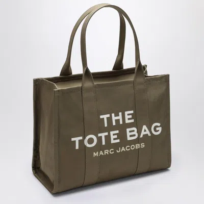 Marc Jacobs Slate Green Canvas Large Tote Bag
