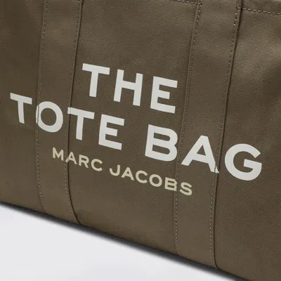 Marc Jacobs Slate Green Canvas Large Tote Bag