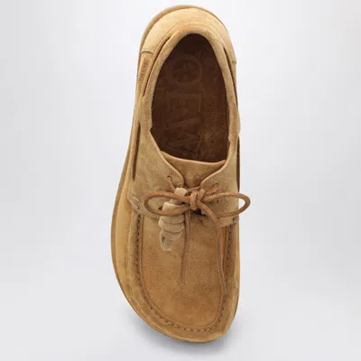 Loewe Campo Boat Shoe In Tabacco Suede