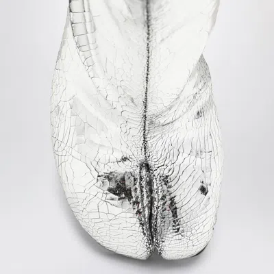 Maison Margiela Tabi Split-toe Crinkled Metallic Patent-leather Ankle Boots