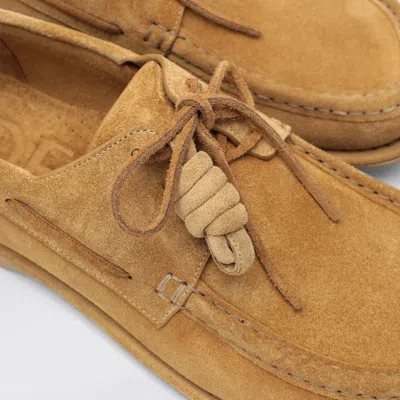 Loewe Campo Boat Shoe In Tabacco Suede