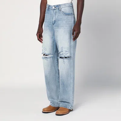 Basketcase Gallery Light Blue Washed Jeans With Rips