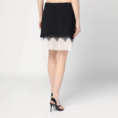 Alexander Mcqueen Mcqueen Cobweb Lace Wool Gabardine Miniskirt