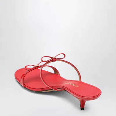 Ferragamo Abili Patent T-strap Slide Sandals