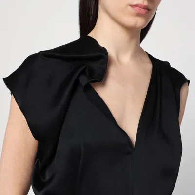 Victoria Beckham Black Jumpsuit With Viscose Blend Belt Women