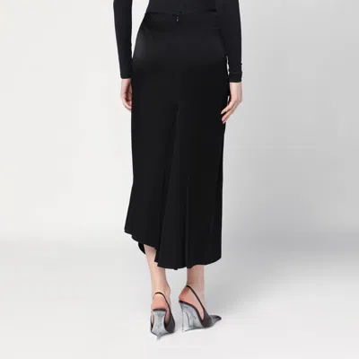Victoria Beckham Draped Midi Skirt Asymmetric Design Slit