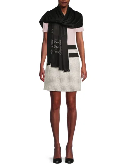 Karl Lagerfeld Women's Krystal Camilla Flower Pashmina