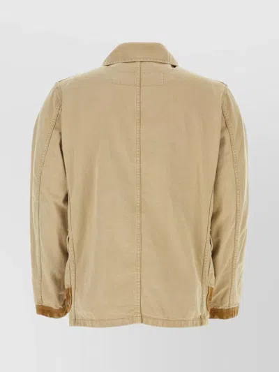 Fay Jacket With Contrast Detailing And Front Pocket In Neutral