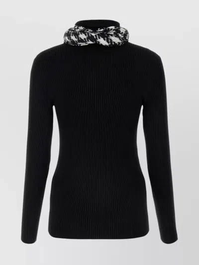 Burberry Black Viscose Blend Sweater