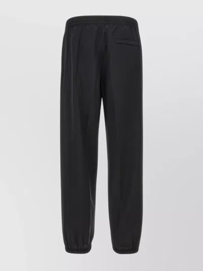Givenchy Logo Elastic Waistband Pants With Pockets In Black