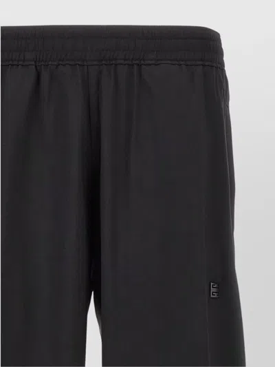 Givenchy Logo Elastic Waistband Pants With Pockets In Black
