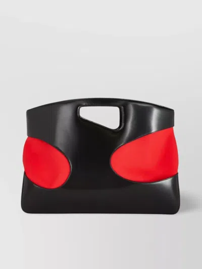 Ferragamo Leather And Fabric Tote Bag In Multicolor