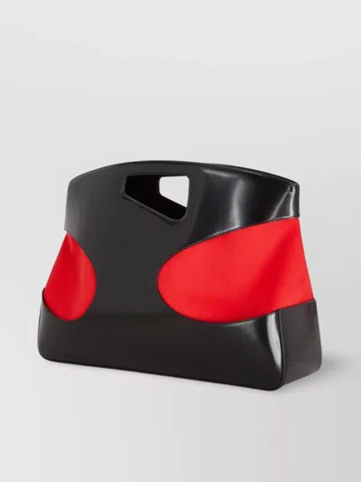 Ferragamo Leather And Fabric Tote Bag In Multicolor