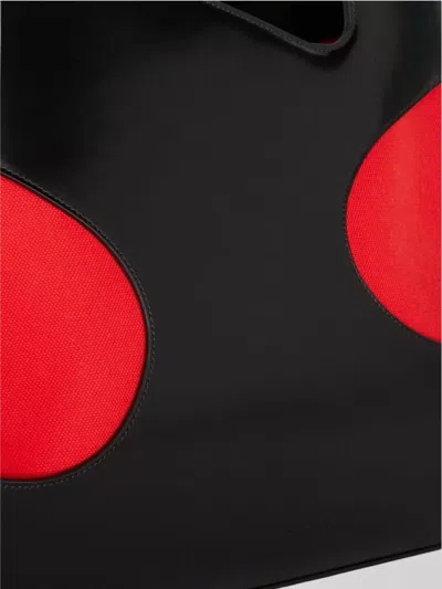 Ferragamo Leather And Fabric Tote Bag In Multicolor