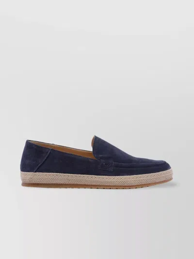 Stuart Weitzman Loafers With Espadrille Sole And Suede Upper In Blue