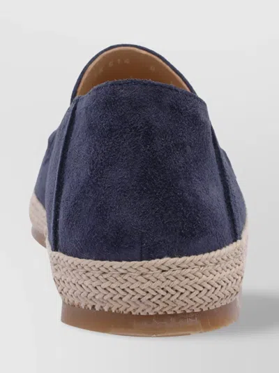 Stuart Weitzman Loafers With Espadrille Sole And Suede Upper In Blue