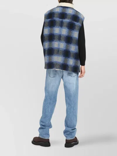 Isabel Marant Vest Sleeveless Zippered Check Motif In Blue