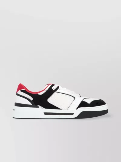 Dolce & Gabbana Leather And Mesh Sneaker In Multi