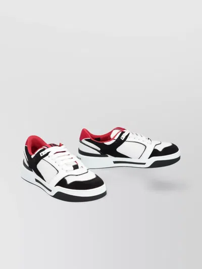Dolce & Gabbana Leather And Mesh Sneaker In Multi