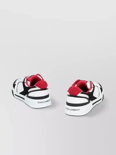 Dolce & Gabbana Leather And Mesh Sneaker In Multi