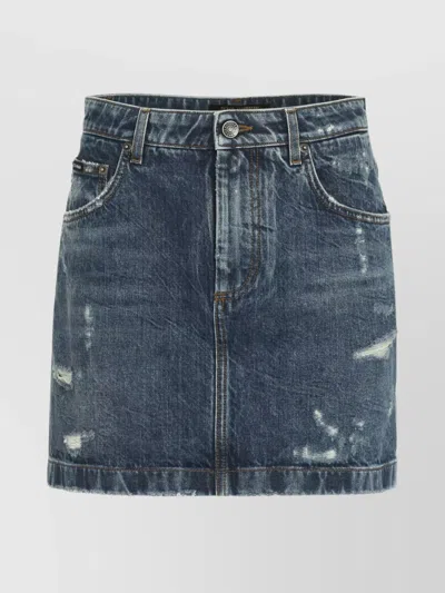 Dolce & Gabbana Blue Jeans Skirt