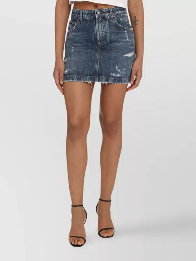 Dolce & Gabbana Blue Jeans Skirt