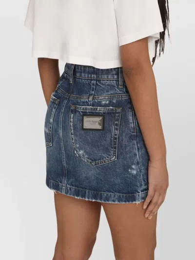 Dolce & Gabbana Blue Jeans Skirt