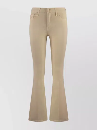 Mother Cropped Flared Jeans With Front And Back Pockets