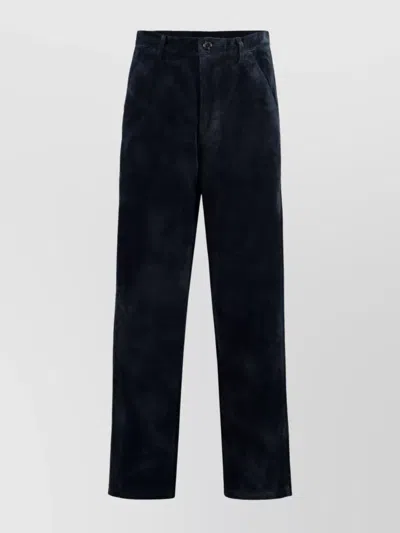 Comme Des Garçons Ribbed Fabric Trousers With Pockets And Loops