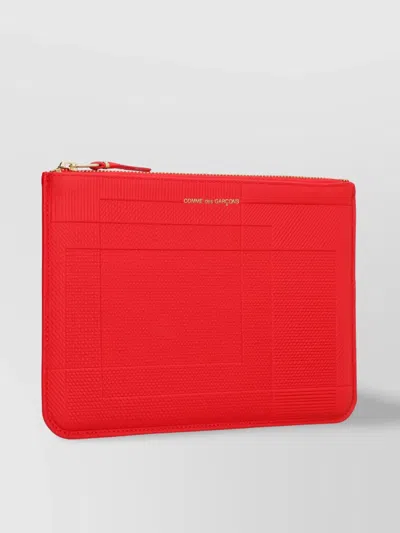 Comme Des Garçons Metal Hardware Rectangular Leather Pouch